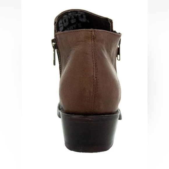 Soto Boots Womens Isla Leather Ankle Booties Sz 10.5 NWE - Picture 2 of 3